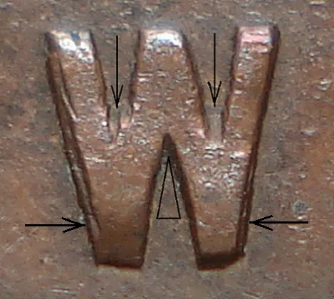 Re-engraved Gothic W in NEWF