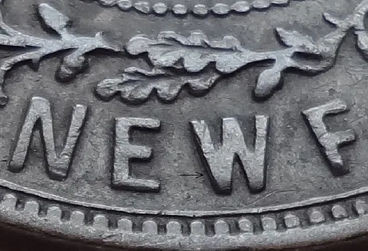 Re-engraved W in NEWF