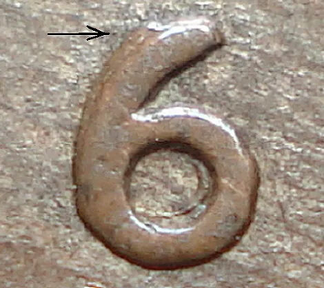 Repunched Tall 6 over Short 6