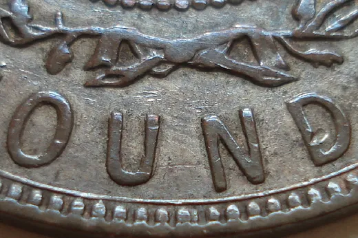 Re-engraved Letters in OUND
