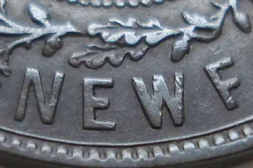 Re-engraved Gothic W in NEWF