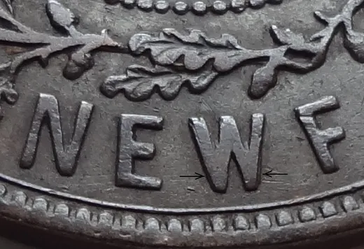Repunched W in NEWF