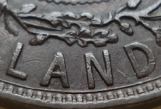 Re-engraved Letters in LAND
