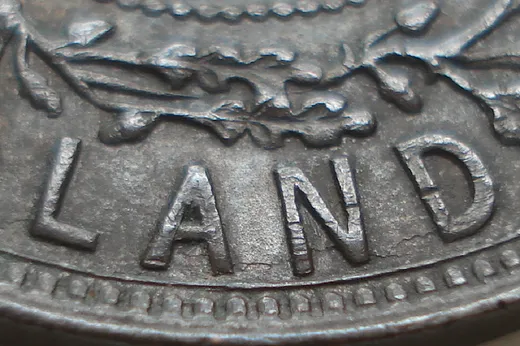 Re-engraved Letters in LAND
