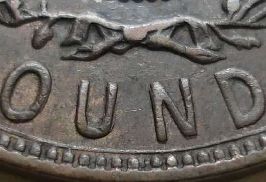 Re-engraved Letters in OUND