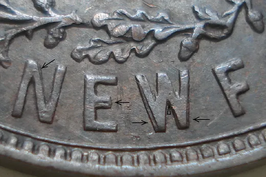 Re-engraved Letters in NEWF