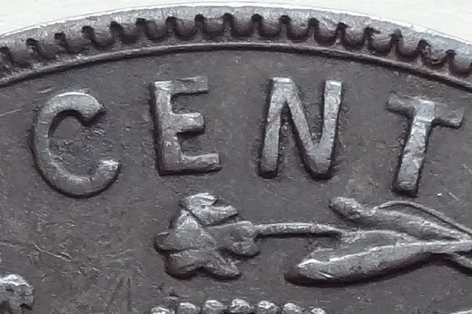 Re-engraved Letters in CENT