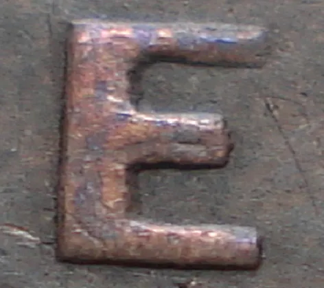 Re-engraved E in NEWF