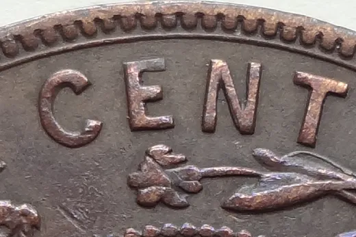 Re-engraved Letters in CENT