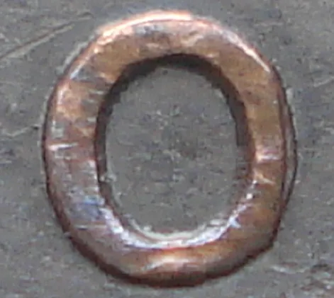 Re-engraved O in ONE