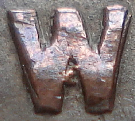 Re-engraved Gothic W in NEWF