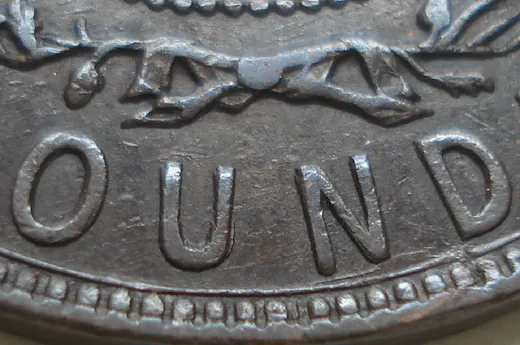 Wire Spur under N in OUND