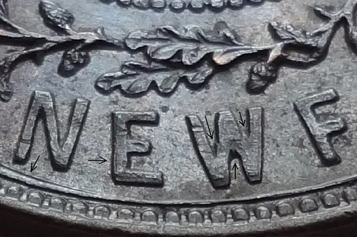 Re-engraved Letters in NEWF