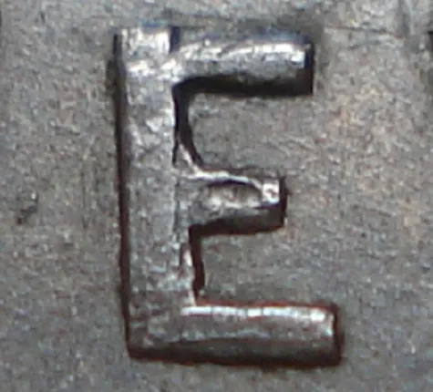 Re-engraved E in NEWF