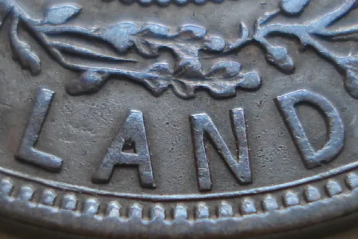 Re-engraved Letters in LAND
