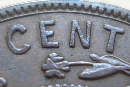 Re-engraved Letters in CENT