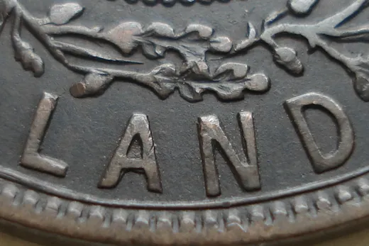Re-engraved Letters in LAND