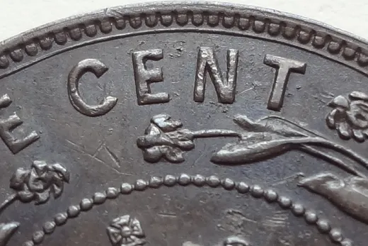Re-engraved Letters in CENT