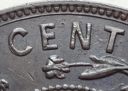 Re-engraved Letters in CENT