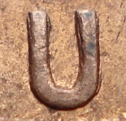 Re-engraved U in OUND