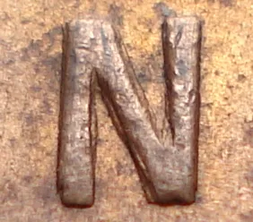 Re-engraved N in CENT