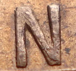 Re-engraved N in LAND