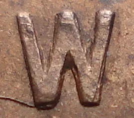 Re-engraved W in NEWF