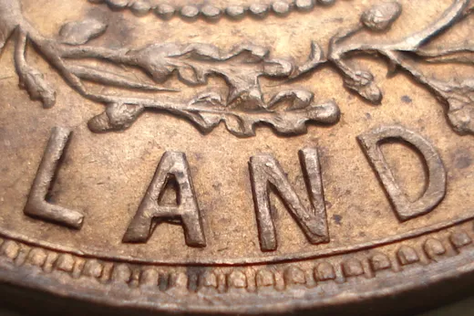 Re-engraved Letters in LAND