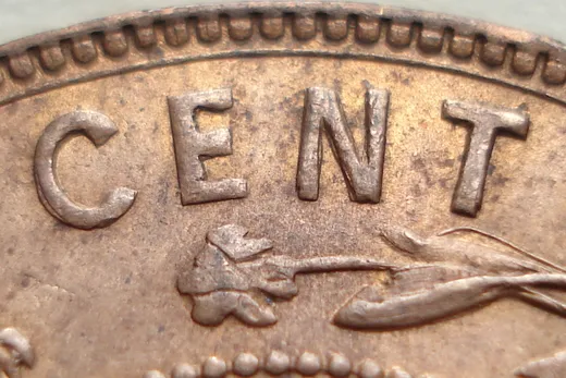Re-engraved Letters in CENT