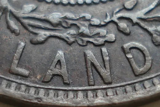 Re-engraved Letters in LAND