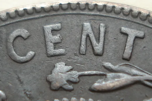 Re-engraved Letters in CENT