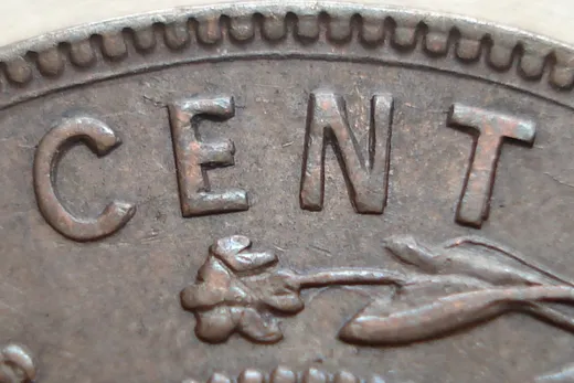 Re-engraved Letters in CENT
