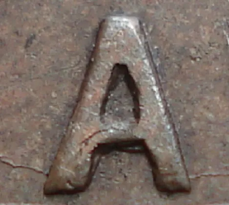 Re-engraved A in LAND