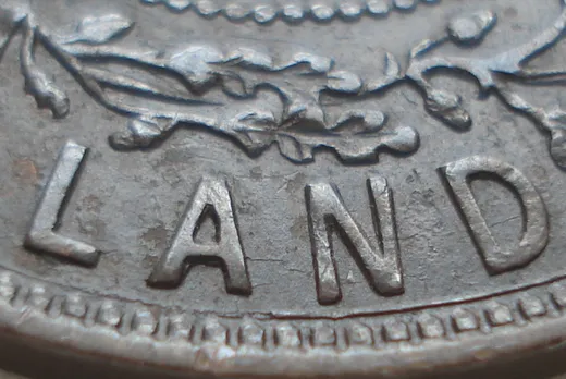 Re-engraved Letters in LAND