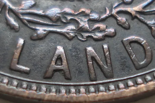 Re-engraved Letters in LAND