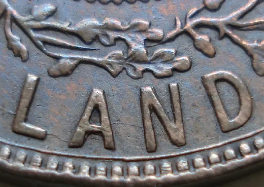 Re-engraved Letters in LAND