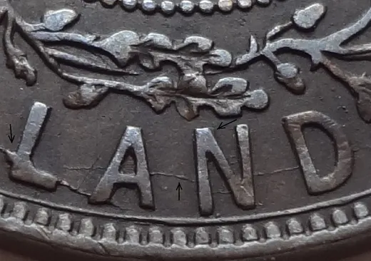 Re-engraved Letters in LAND