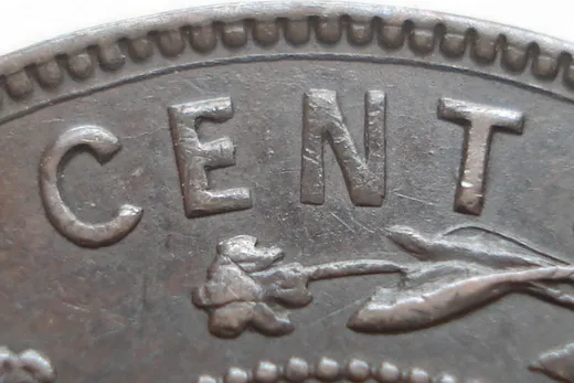Re-engraved Letters in CENT