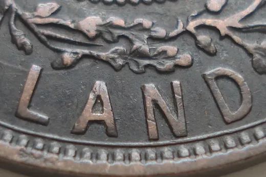 Re-engraved Letters in LAND