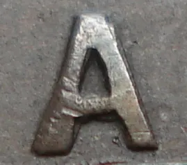 Re-engraved A in LAND