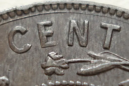 Re-engraved Letters in CENT