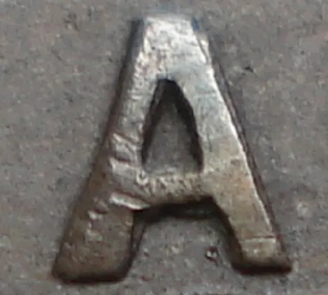 Re-engraved A in LAND