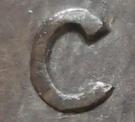 Re-engraved C in CENT