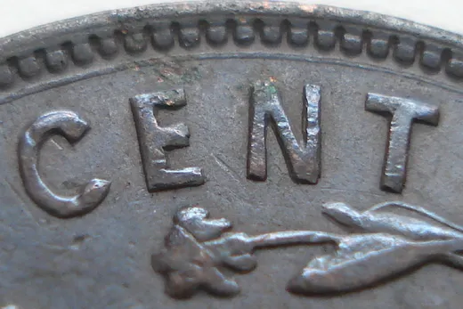 Re-engraved Letters in CENT