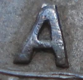 Re-engraved A in LAND