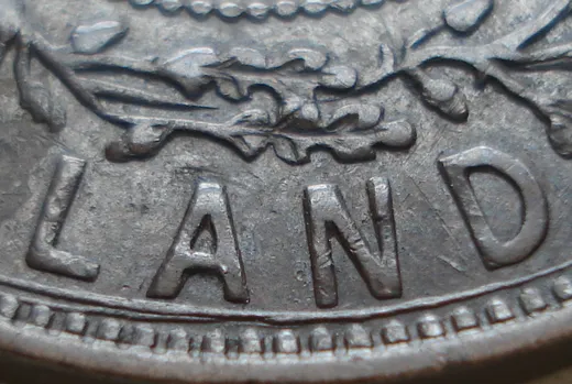 Re-engraved Letters in LAND
