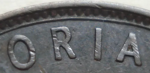 Re-engraved Letters in ORIA