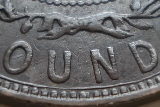 Re-engraved Letters in OUND