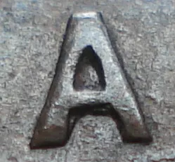 Re-engraved A in LAND