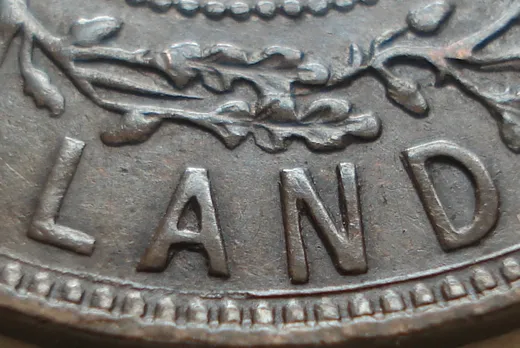Re-engraved Letters in LAND